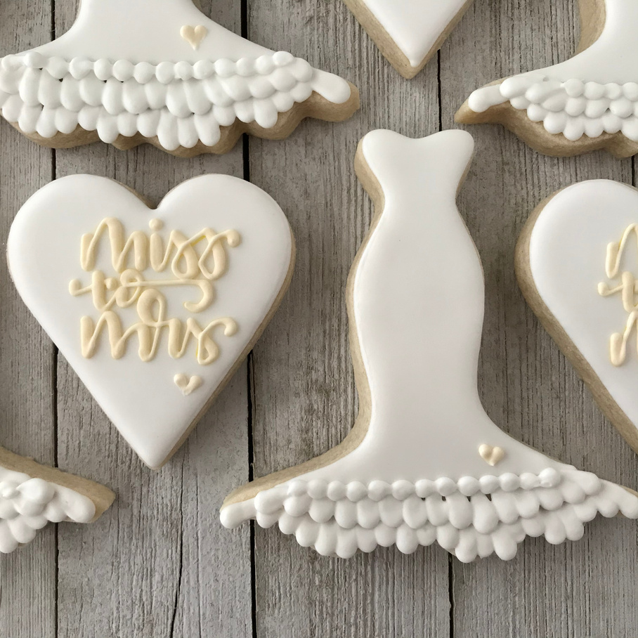 Decorated Engagement Cookies